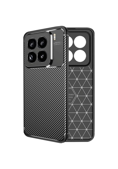 Xiaomi Mi 15 Pro Uyumlu Kılıf Auto Focus Karbon Kapak - Siyah