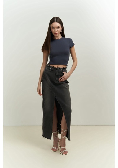 Mai Collection 2733 - El Amor Antrasit Penye Crop