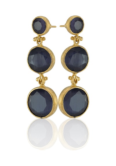 Kadir Jewellery 22 Ayar Altın Kaplama Vintage Küpe -el İşçiliği Ve Hipoalerjenik Küpe Mor 75928655