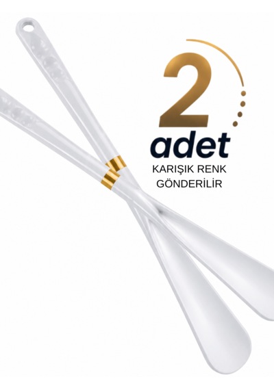 Beylini 2'li 51cm Ayakkabı Çekeceği Uzun Plastik Kerata Dayanıklı Karışık Renkli Ayakkabı Giyme Giydirme Aparatı