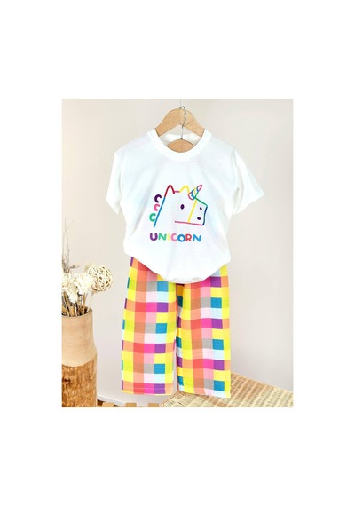 Poala Kids Unicorn Renkli Takım Çok Renkli