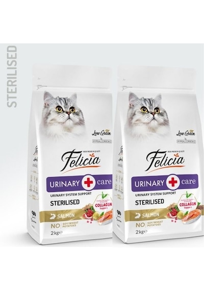 Felicia Urinary Care Sterilised Somonlu Kısırlaştırılmış Kedi Maması 2kg X 2 Adet