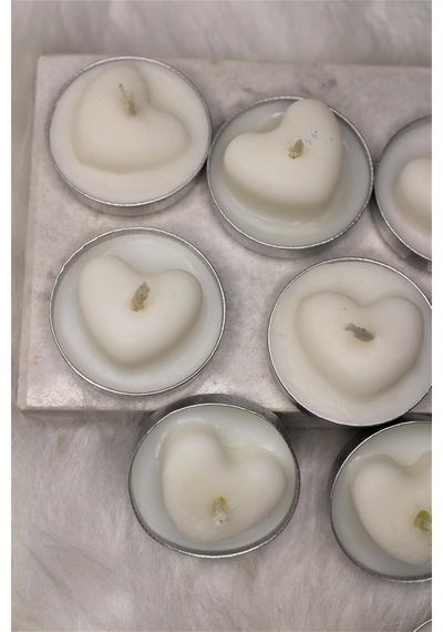 Bottiko%100 Soya Wax Dekoratif Tealight Mum 8'li Beyaz Diğer