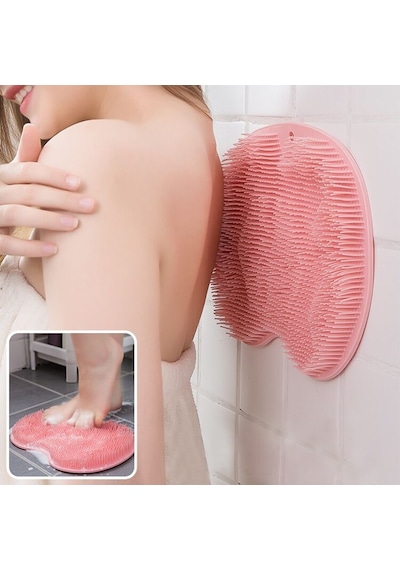 Vantuzlu Banyo Fırçası Masaj Pedi Sırt Ayak Kesesi Yıkama Aleti
