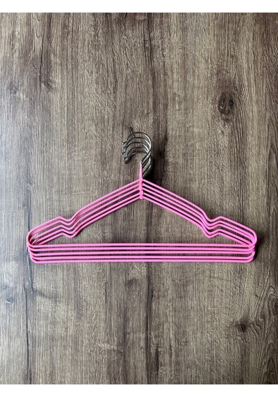 Silikon Kaplamalı Kaydırmaz Metal Elbise Askısı 40 Cm - 5 Adet Metal Mavi Diğer