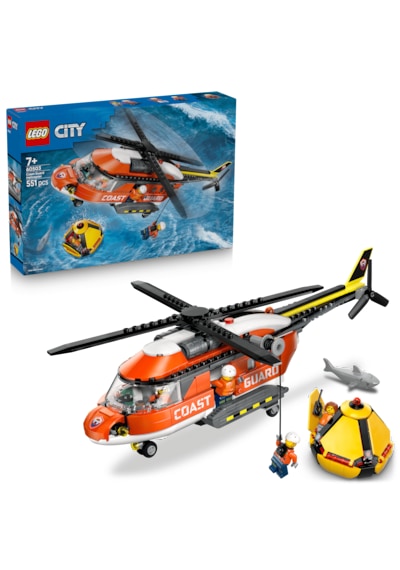 LEGO® City Sahil Güvenlik Helikopteri 60503 - 7 Yaş ve Üzeri Çocuklar için 4 Minifigür İçeren Yaratıcı Oyuncak Yapım Seti  (551P)