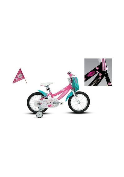 Carraro Moggy Kız Çocuk Bisikleti 250h V 20 Jant Siyah Altın Pembe Çok Renkli