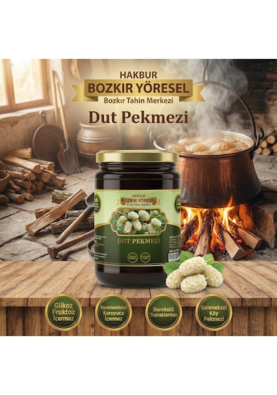 Bozkır Tahin Merkezi Dogal & Katkısız Köy Dut Pekmezi 800 G