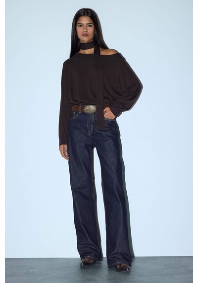 Defacto Loose Fit Kayık Yaka Tişört G7863ax26spbn130 Kahve-bn130