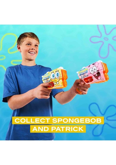 X-shot Jr. Sünger Bob Kare Pantolon Fast-fill Su Tabancası - Patrick Ve Spongebob Serisi Çok Renkli
