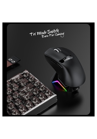Freewolf A7 Kablosuz Dijtal Ekranlı Oyuncu Mouse Paw3311 1000 Hz 24000 Dpı -