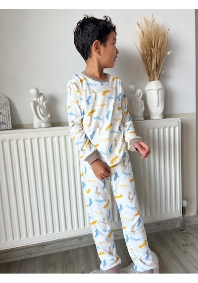 Key Kids Modal Köpekli Pijama Takımı 2-10 Yaş Çok Renkli