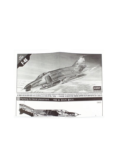 Academy 12605 1/144 Ölçek, U.s. Air Force F-4e Savaş Uçağı, Plastik Model Kiti-55931