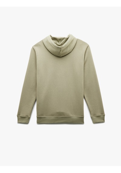 Koton Şardonlu Uzun Kollu Basic Kapşonlu Sweatshirt Yeşil 6wam70015mk Yeşil