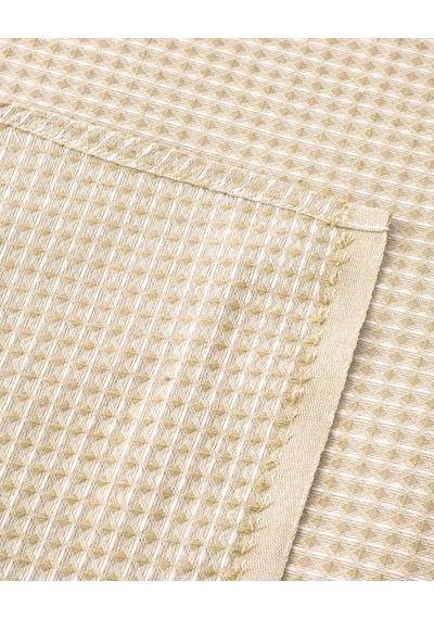 Modern Grid Çift Kişilik Pike 180x220 Cm Sarı