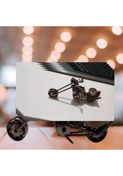 İşiye Özel İsim Yazılı Metal Motosiklet Biblo - Dekoratif Chopper Motor Maketi Masaüstü Aksesuarı