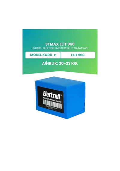 Stmax Elit 960 Batarya Ultra Yüksek Kapasite Lifepo4 72v 30ah Elektrikli Motosiklet Bataryası