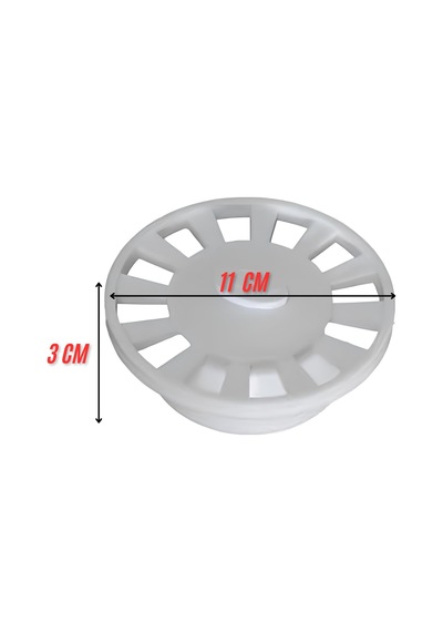 11 Cm Yuvarlak Plastik Gider Kapağı, 3 Cm Yükseklik, Dayanıklı Yer Süzgeci Izgarası