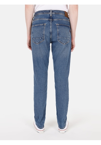 Colin's 044 Karl Normal Kesim Düşük Bel Düz Paça Erkek Pantolon CL1072435 Denim