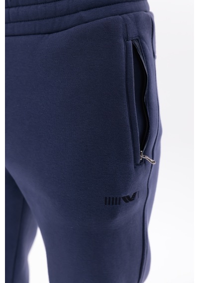 3 İplik Kalın Dokulu Fermuarlı Cepli Ribana Paçalı Erkek Eşofman Altı İndigo