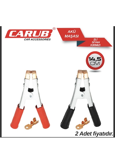 Carub Akü Maşası Kırmızı Siyah 2 Li