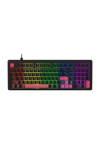 Kablolu Mekanik Oyun Klavyesi - Rainbow Aydınlatma - Hot Swap Ajazz Ak980 Siyah - Red Switch