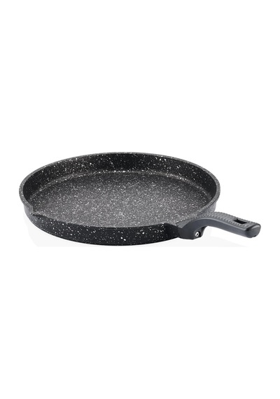Taç Döküm Granit Kapaklı Balık Tavası Hamsi Tava 34 Cm Siyah