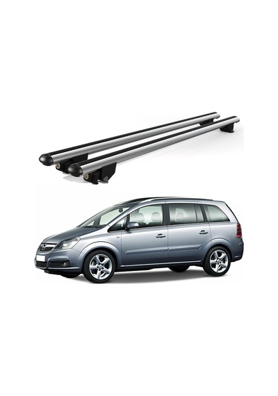 Kanca Opel Zafira Kombi 2005-2007 Uyumlu Gri Kilitli Ara Atkı 120cm Port Bagaj Tavan Barı