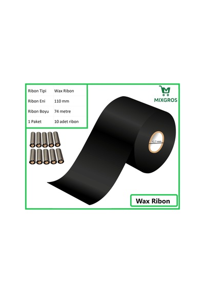 110x74 Metre Wax Ribon 10 Adet