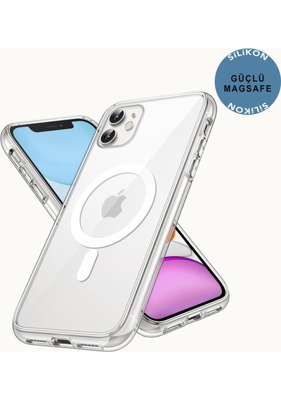 Apple Uyumlu iPhone 11 Şeffaf Magsafe Kılıf Safe Şeffaf