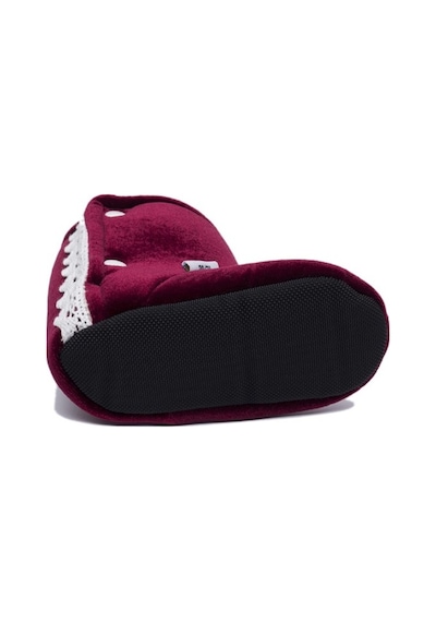 Bordo Kadife Ev Botu Bordo