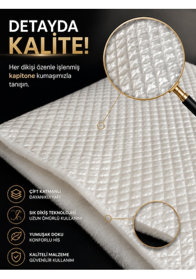 Favora Kapitone Ağaç Kabuğu Dikişli Kumaş 5 Metre Krem