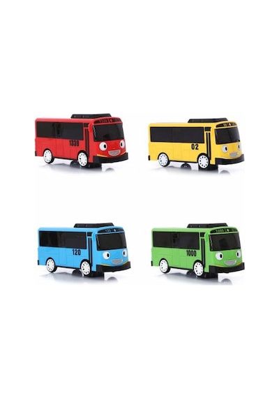 4 Lü Tayo Set - Işıklı Sesli Dönebilen Tayo 21 x 9.50 Cm Oyuncak