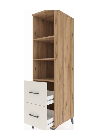 Kronos Dolap 3 Raflı 2 Çekmeceli 44x59x182 Çam-aytaşı Çam