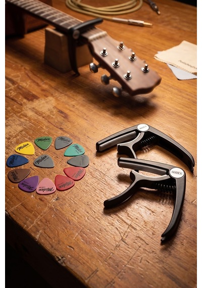 Lastvoice LCT-90BK-X Kaliteli Gitar Capo Sağlam Tutuş ( 2'li Set+12 Pena)