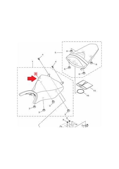 Yamaha Yzf-R25 / Mt25 Or.  Sürücü Sele Döşeme 1Wd-F4711-00
