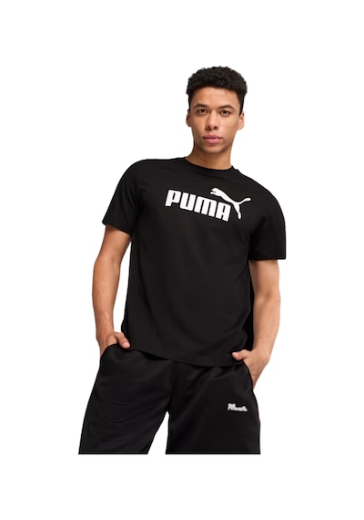 Puma Essentials No. 1 Logo Tee Erkek Siyah Kısa Kollu Tişört 682532 01 SIYAH