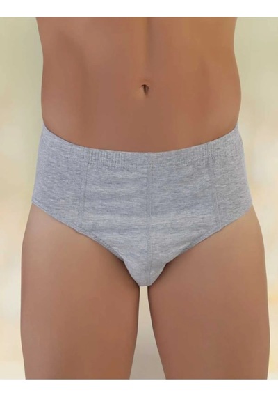 İki Yıldız Erkek Penye Slip Külot 6'lı Paket 07 Gri