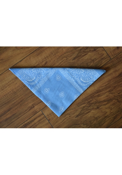 5 Al 4 Öde %100 Pamuk Unisex Etnik Desenli Bandana Açık Mavi