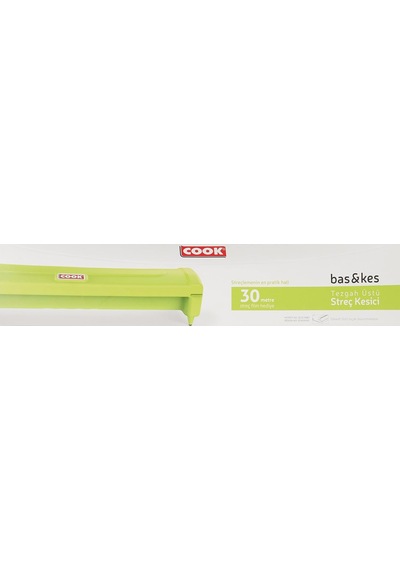 Cook Bas&kes Streç Film Kesme Aparatı, 30 Cm X 30 M, Yeşil