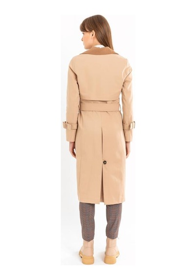 Pastelastore %100 Pamuk Gabardin Uzun 110cm Çift Renk Garnili Astarlı Kemerli Kadın Trençkot 1114 Açık Bej Pastelastore %100 Pamuk Gabardin Uzun 110cm Çift Renk Garnili Astarlı Kemerli Kadın Trençkot 1114 Açık Bej