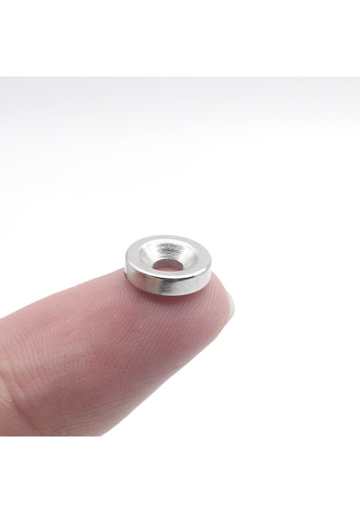 Neodyum Mıknatıs, 10Mm X 7-4Mm X 3Mm Havşa Delikli, Adet Seçmeli 5 Adet