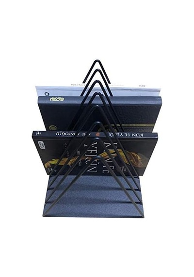 Wess Dizayn Metal Üçgen Dergilik, Plaklık, Gazetelik 7 Li Sac Raf Wd43s