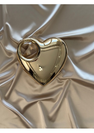 Öznora Kalp Model Gold Abiye Çanta Çok Renkli