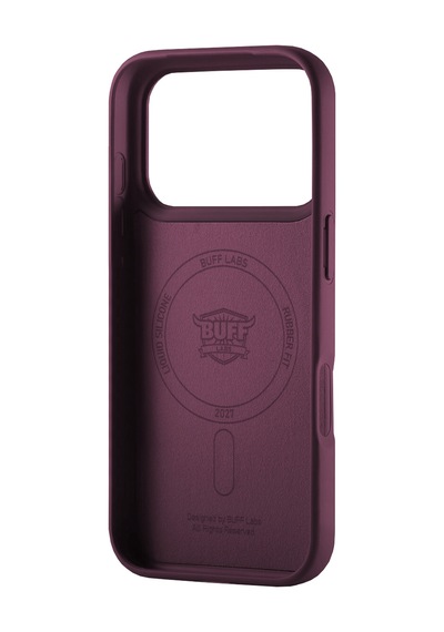 Buff Apple iPhone Uyumlu 18 Pro /17 Pro Magsafe Rubber Fit Kılıf Dark Cherry Kiraz