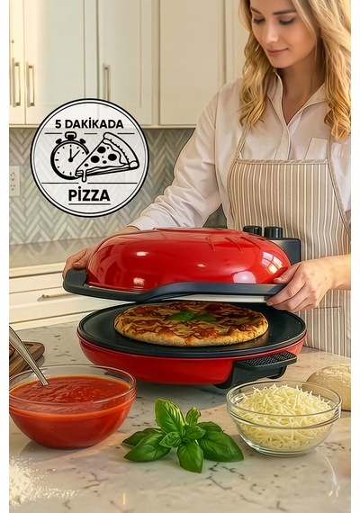 Lorenzo Pietra 12in1 Pizza Makinesi Lahmacun Tandır Ekmeği Bazlama Ve Fırın Yemekleri + Tepsi