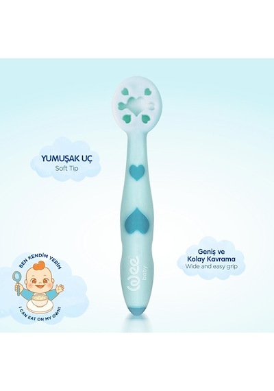 Yumuşak Uçlu Püre Kaşığı Mavi 2 Adet
