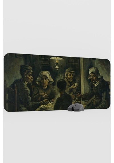 Van Gogh Patates Yiyenler Tablo V1 90x40 Xxl Gaming Kauçuk Kaymaz Taban Mouse Pad Fare Altlığı