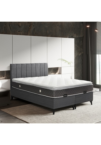 Luna Elite Çift Kişilik Yatak Baza Başlık Set 3'lü Set Konuma Özel Teslimat 160x200