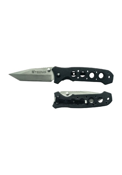 Smith Kamp & Wesson Tanto Point Handle Clam Folding Knife - Ck13tcp Siyah